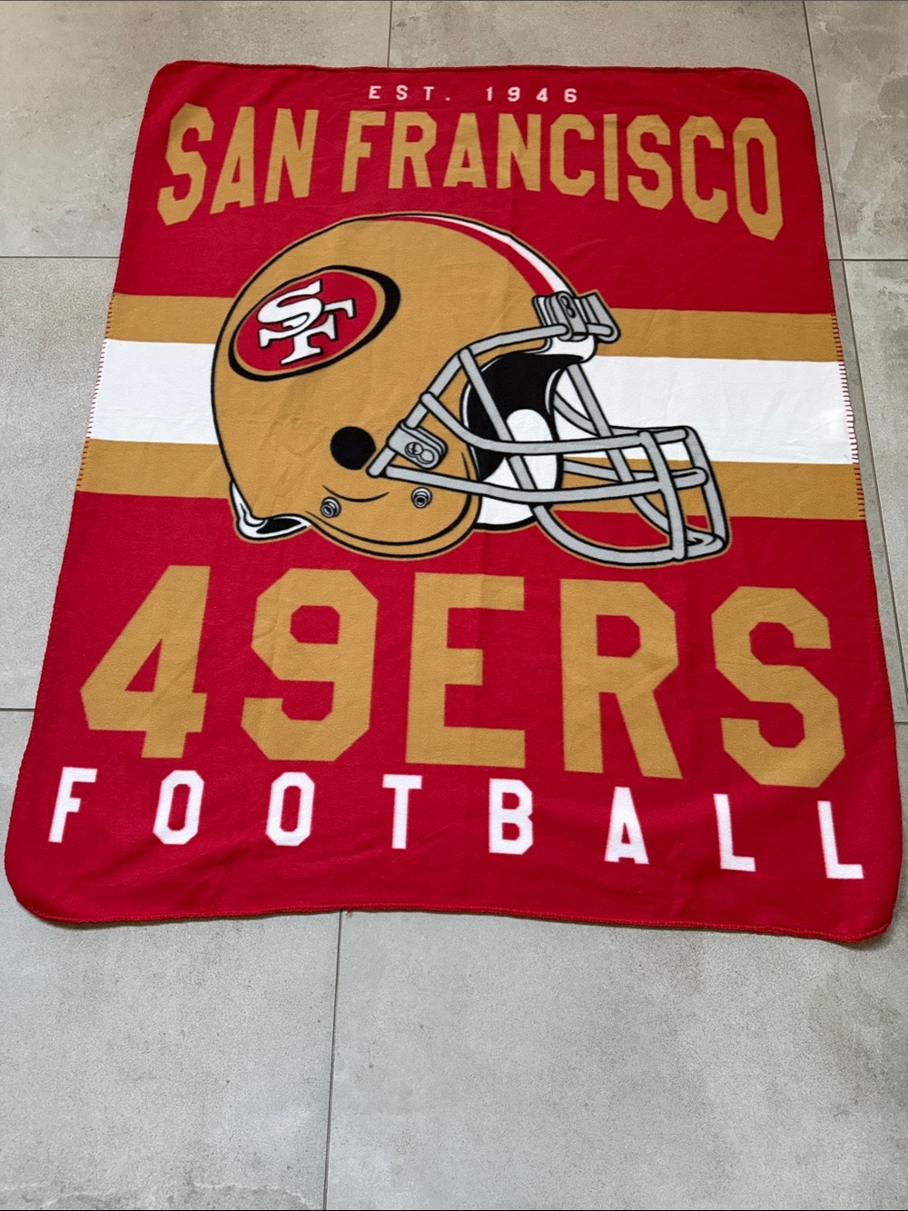 NEW Northwest San Francisco 49ers Red and Gold Fleece Throw